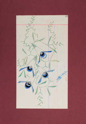 Баснина-Верхоланцева Анна Николаевна.  Колокольчики голубые в стиле ар-деко